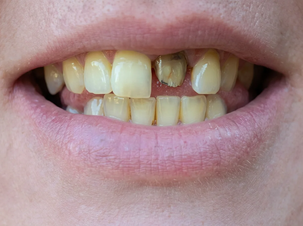 Esthetic Crowns — before treatment